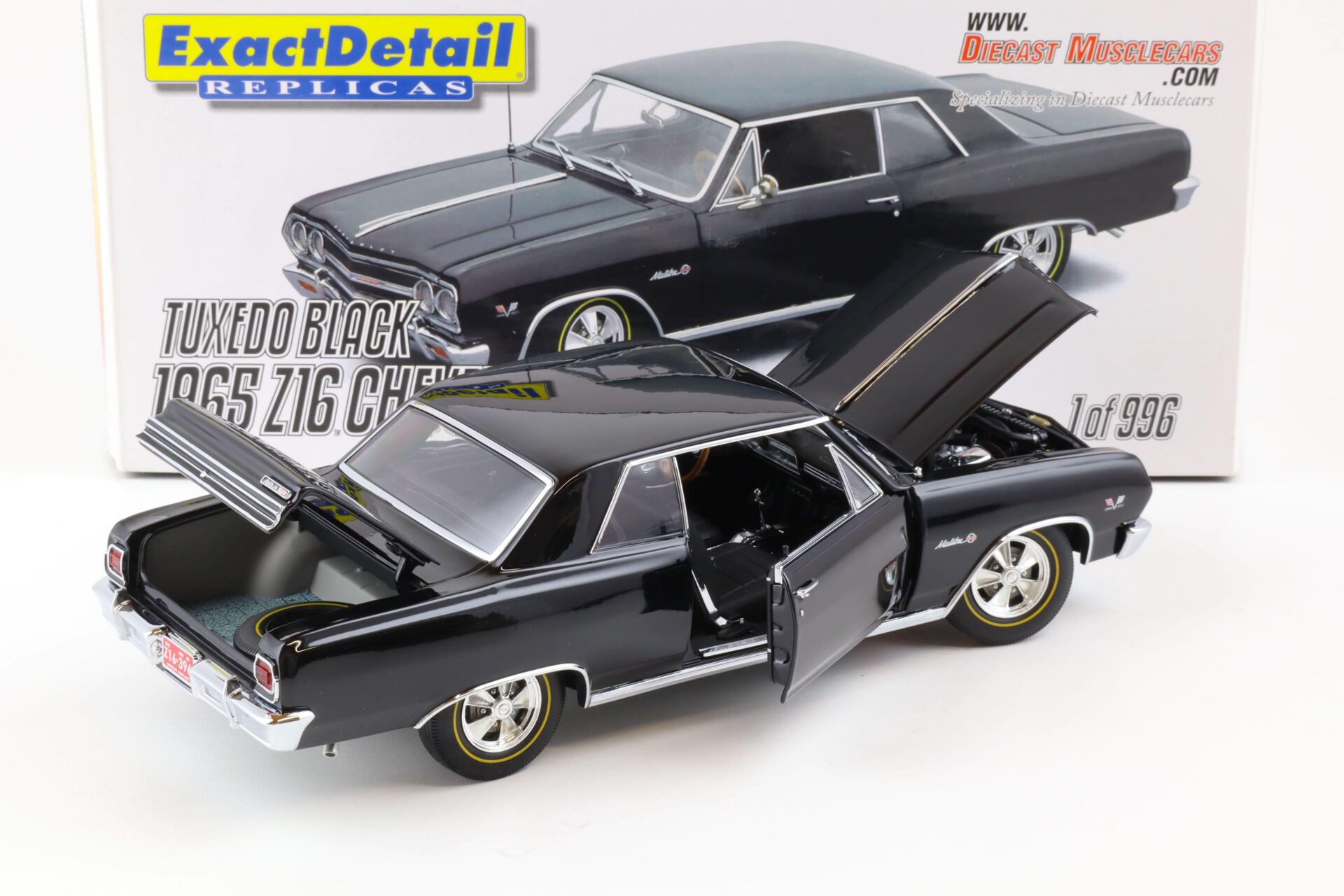 1:18 Exact Detail 1965 Chevrolet Chevelle Z16 Malibu SS Coupe black