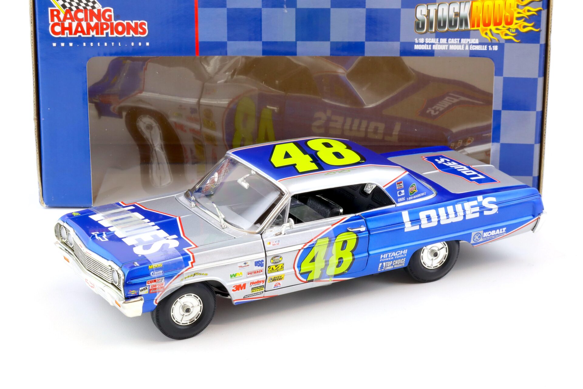 1:18 ERTL RC2 1964 Chevrolet Impala SS Stock Rods Jimmie Johnson LOWES #48