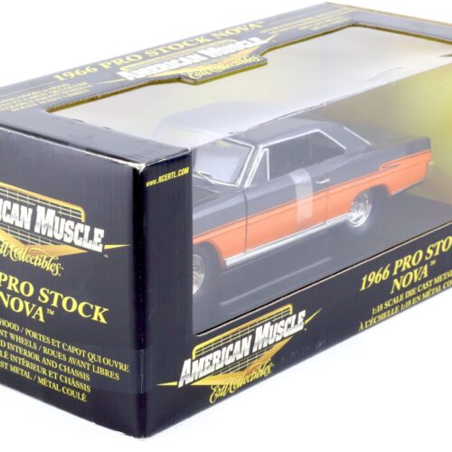 1:18 ERTL 1966 Chevrolet Nova PRO STOCK Coupe grey metallic/ orange