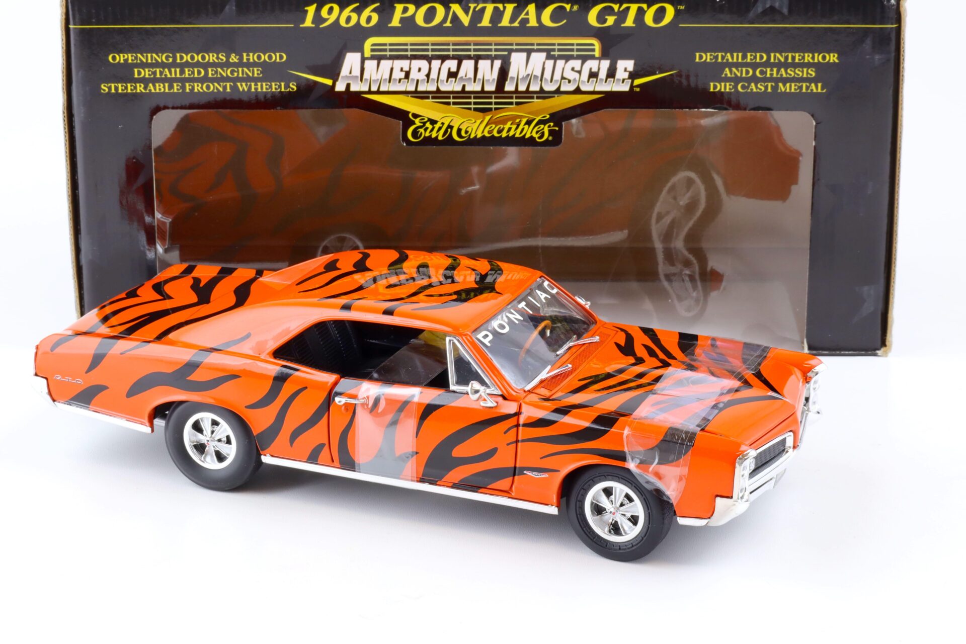 1:18 ERTL 1966 Pontiac GTO Coupe Arnie Beswick the Farmer Tiger orange/ black