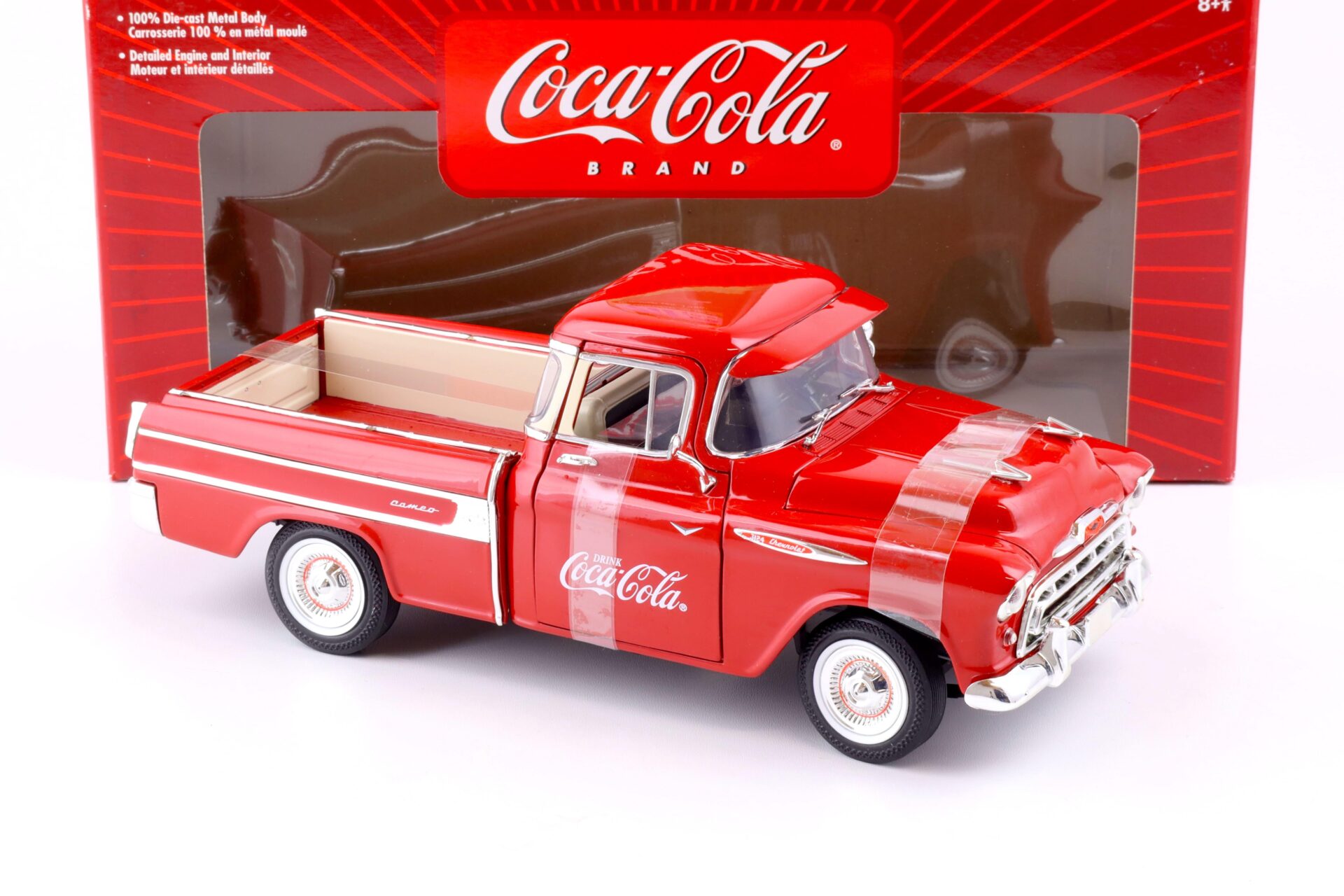 1:18 Johnny Lightning 1957 Chevrolet Chevy Camaro Pickup COCA COLA red