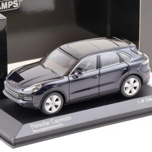 1:43 Minichamps Porsche Cayenne 2017 Moonlight blue metallic - Image 1