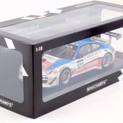 1:18 Minichamps Porsche 911 GT3 R #123 Mühlner Motorsport 24h Spa 2011 Fumal/Thiry
