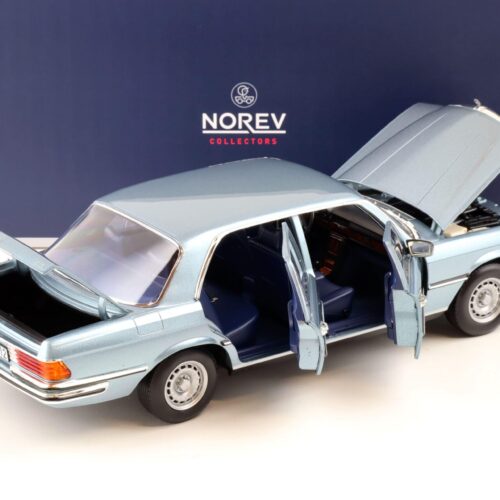 1:18 Norev Mercedes 450 SEL 6.9 Limousine gray/blue metallic 1976 - Image 4