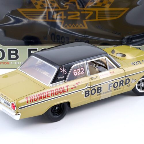 1:18 ACME 1964 Ford Fairlane 500 Thunderbolt NHRA BOB Ford #622 gold/black