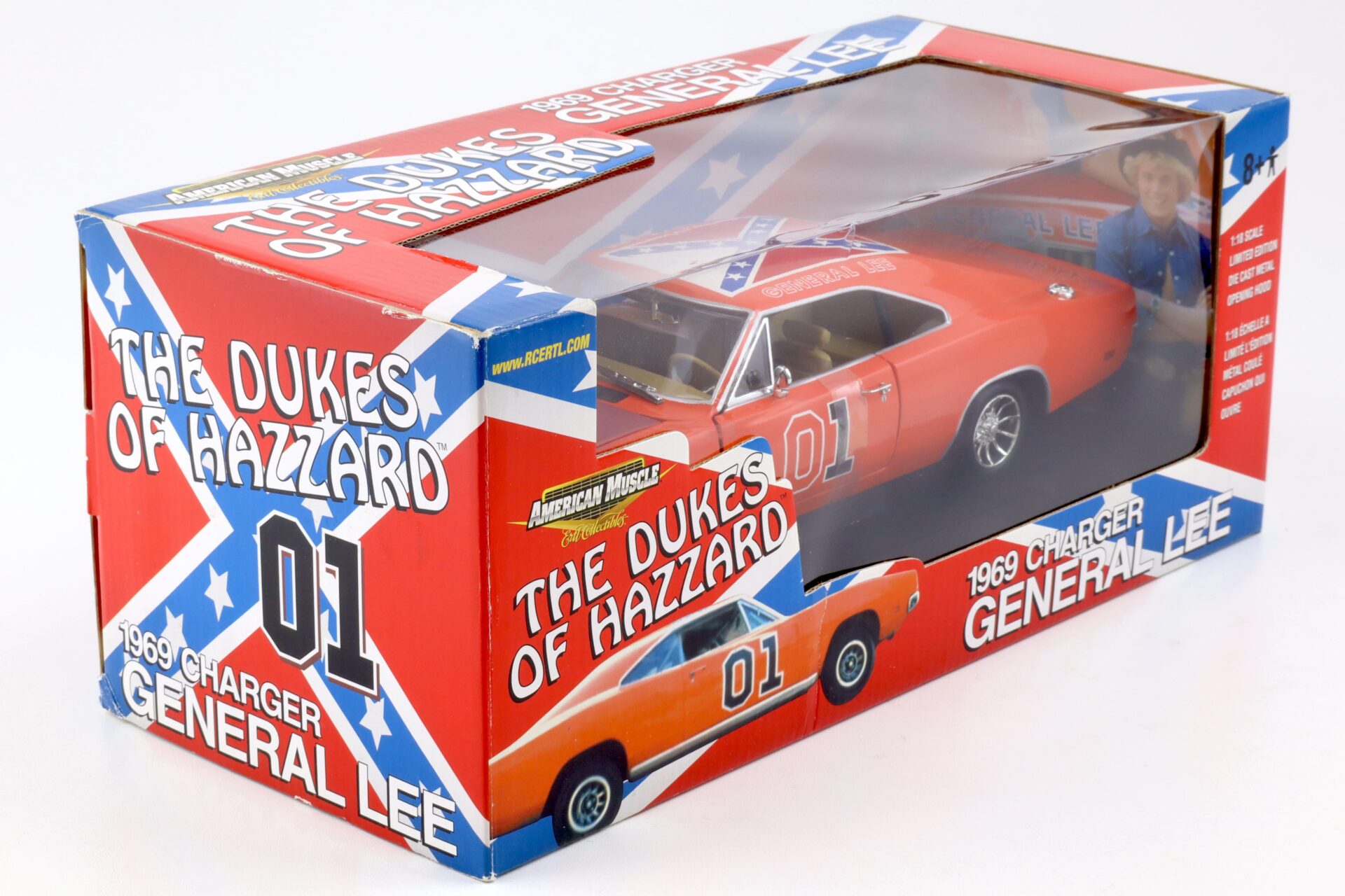 1:18 ERTL 1969 Dodge Charger General Lee Dukes of Hazzard orange/ brown front