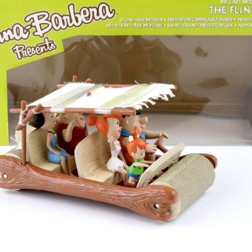 1:18 ERTL Joyride The Flintstones Flintmobile Fred Feuerstein + Figures