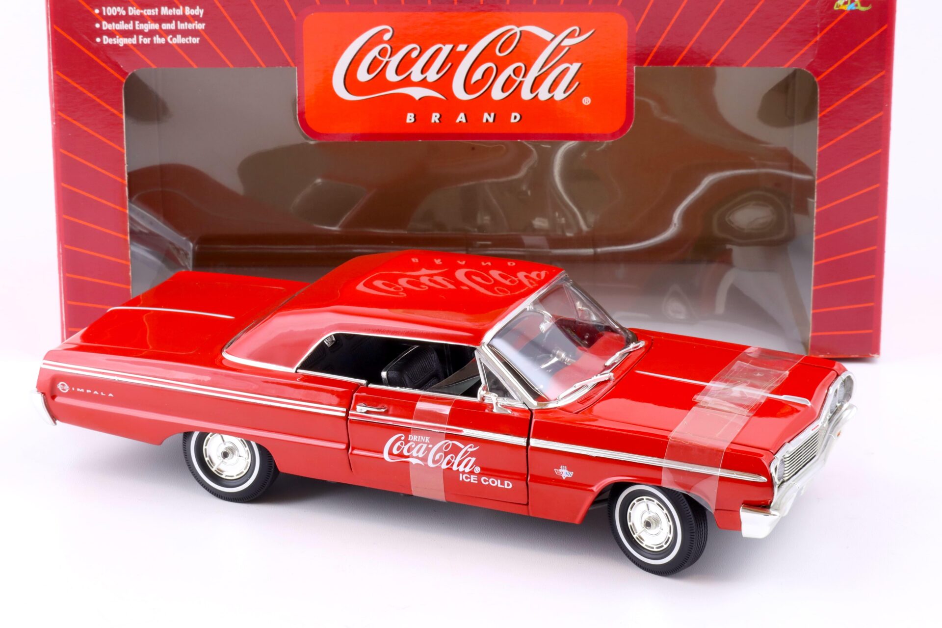 1:18 Johnny Lightning 1964 Chevrolet Impala COCA COLA red