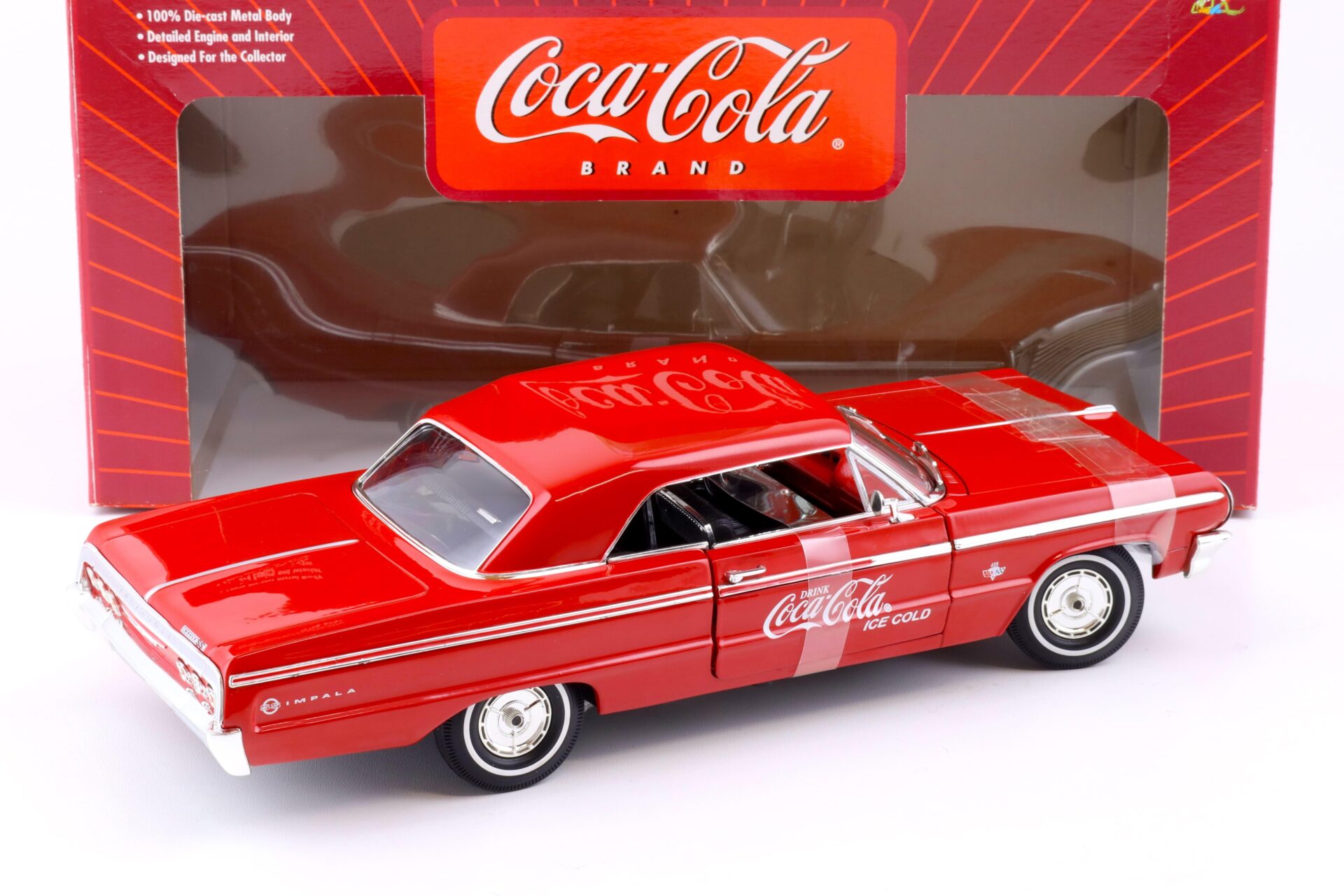1:18 Johnny Lightning 1964 Chevrolet Impala COCA COLA red