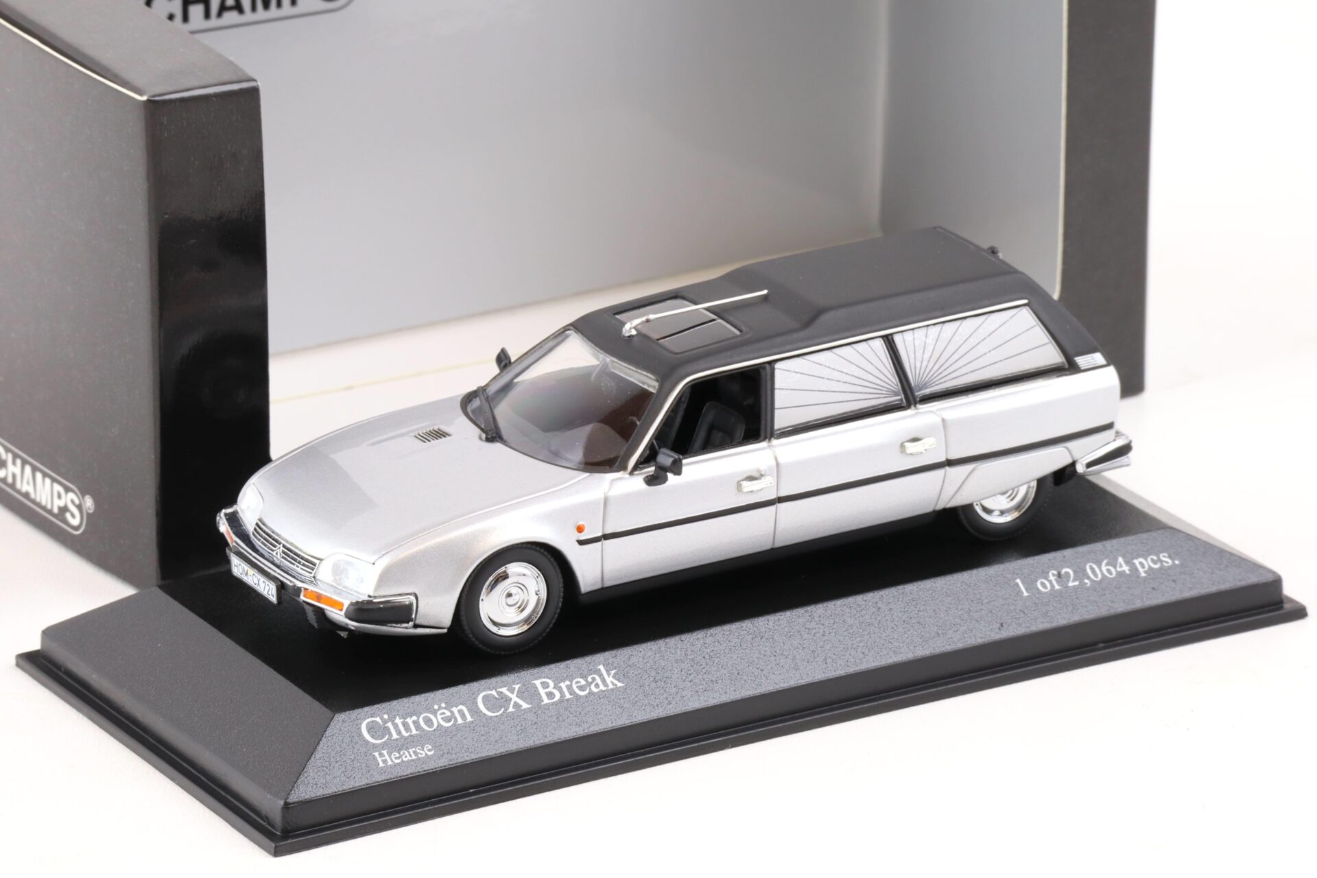 1:43 Minichamps Citroen CX Break 1980 Hearse Bestattungswagen silver/ black