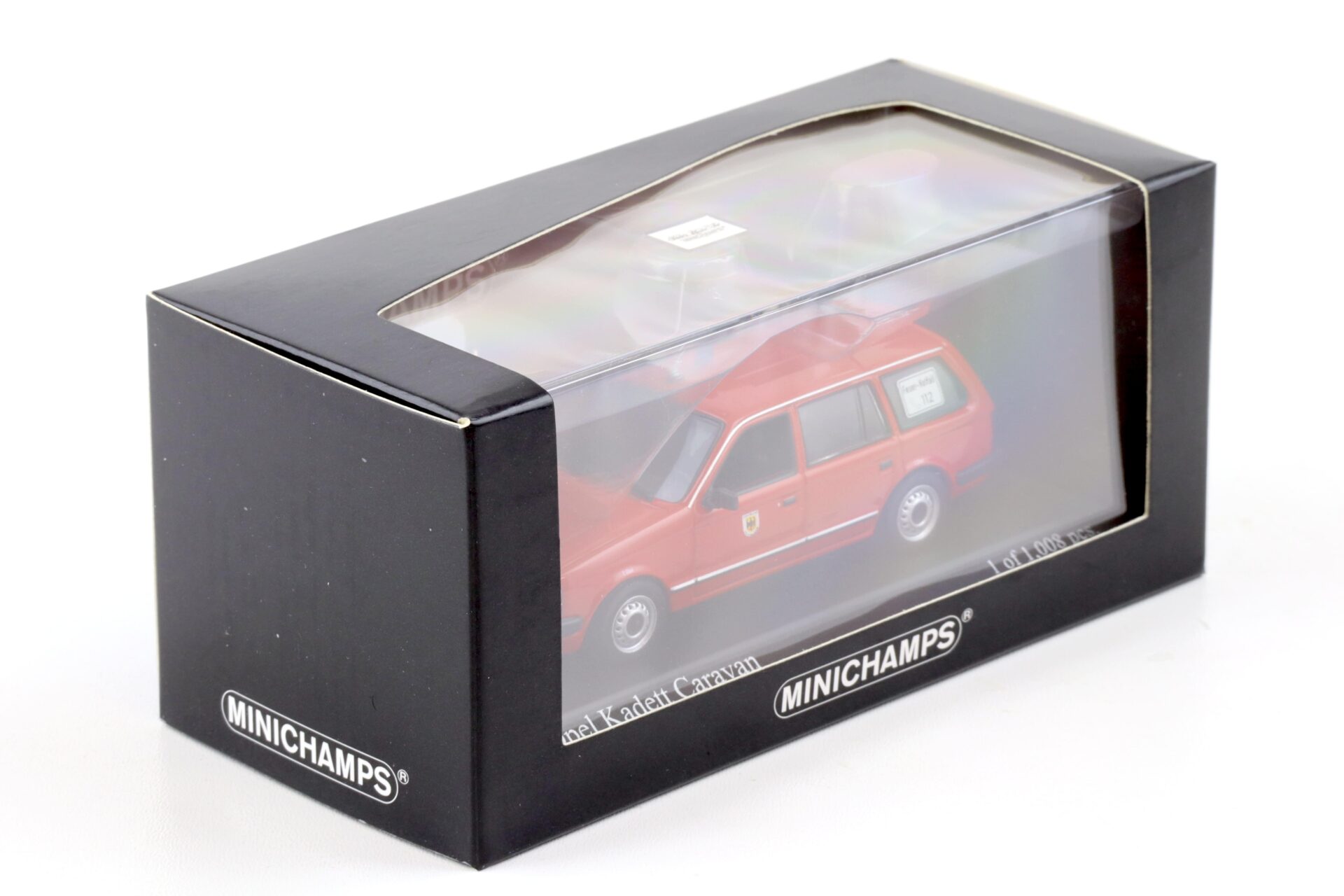 1:43 Minichamps Opel Kadett D Caravan 1979 Feuerwehr Dortmund red