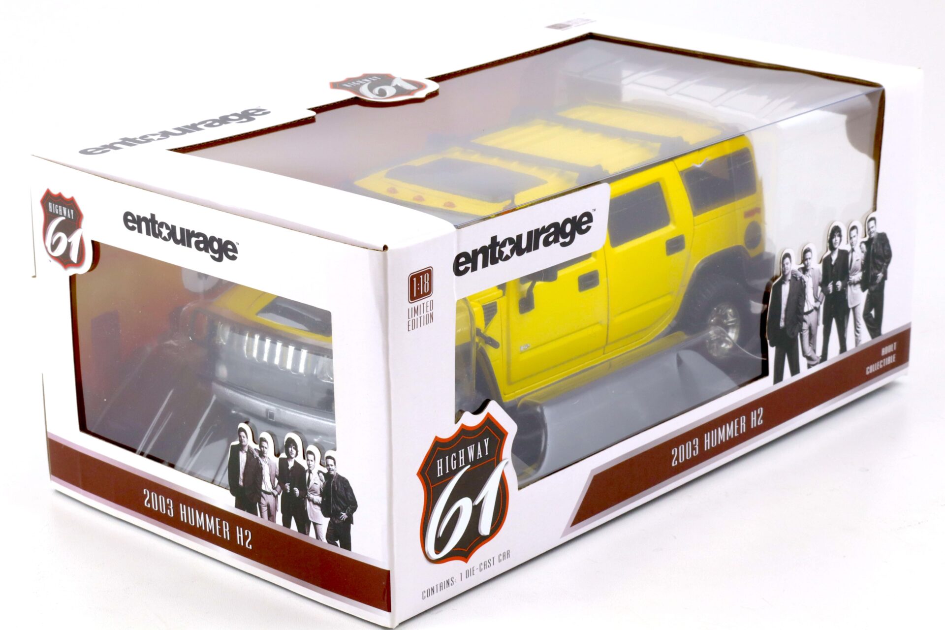 1:18 Highway61 Hummer H2 SUV 2003 ENTOURAGE yellow