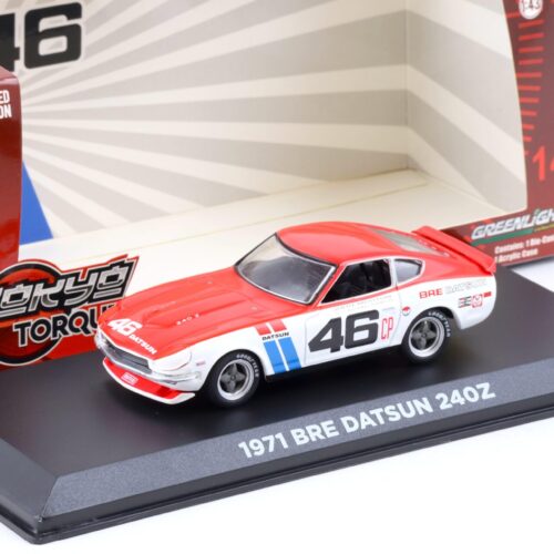 1:43 Greenlight 1971 BRE Datsun 240Z Brock Racing Enterprises Tokyo Torque #46