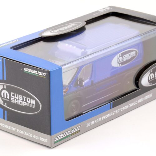 1:43 Greenlight 2018 Ram Promaster 2500 Cargo High Roof MOPAR Custom Shop blue