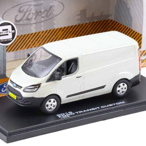 1:43 Greenlight 2016 Ford Transit Custom V362 VAN Kasten moondust silver