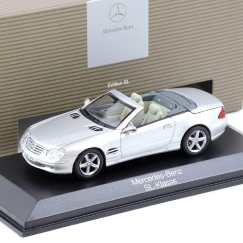 1:43 Norev Mercedes SL 500 SL-Klasse Convertible R230 silver DEALER VERSION