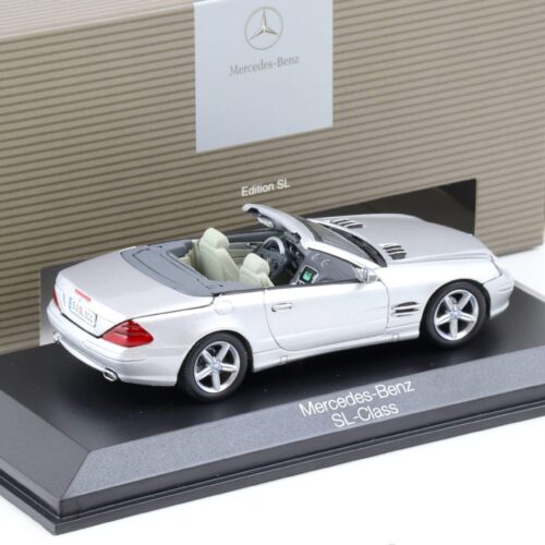 1:43 Norev Mercedes SL 500 SL-Klasse Convertible R230 silver DEALER VERSION