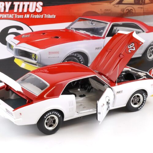 1:18 ACME 1968 Pontiac Trans AM Firebird Tribute Jerry Titus #26 white/ red