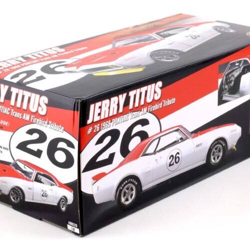 1:18 ACME 1968 Pontiac Trans AM Firebird Tribute Jerry Titus #26 white/ red