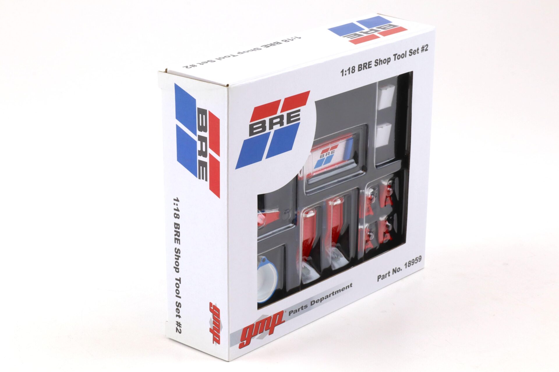 1:18 GMP Brock Racing Enterprises BRE SHOP Tool Set #2 Diorama Zubehör white