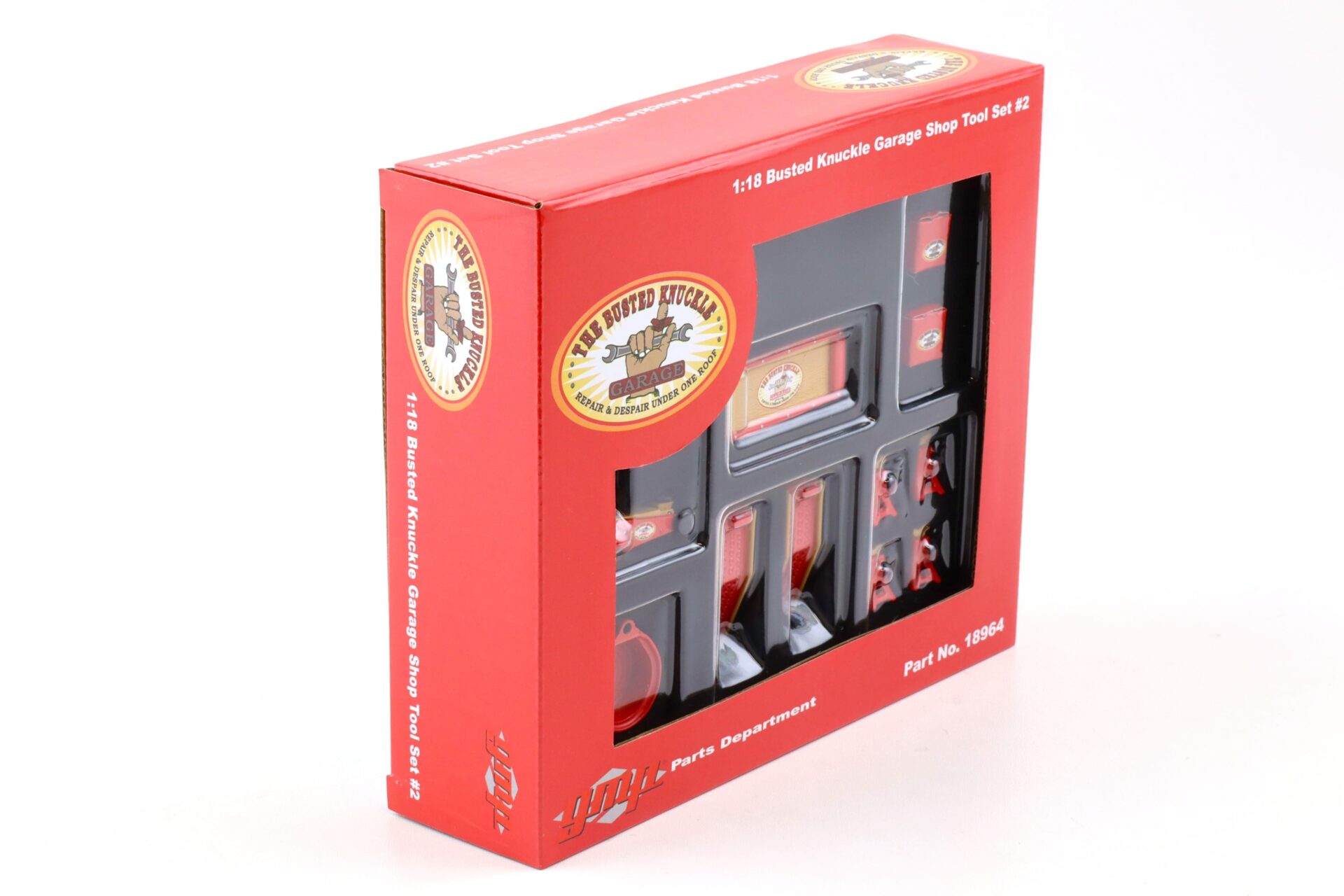 1:18 GMP Busted Knuckle Garage SHOP Tool Set #2 Diorama Zubehör red