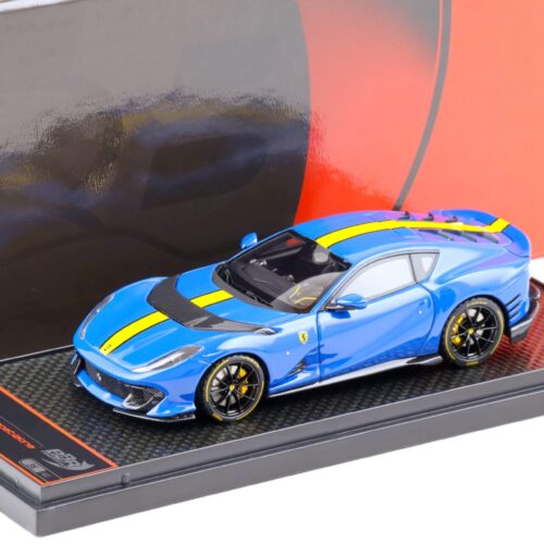 1:43 BBR Ferrari 812 Competizione 2021 Azzuro Dino/ yellow-black stripe - Limited 40 pcs.