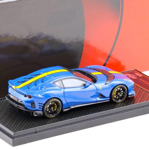 1:43 BBR Ferrari 812 Competizione 2021 Azzuro Dino/ yellow-black stripe - Limited 40 pcs.