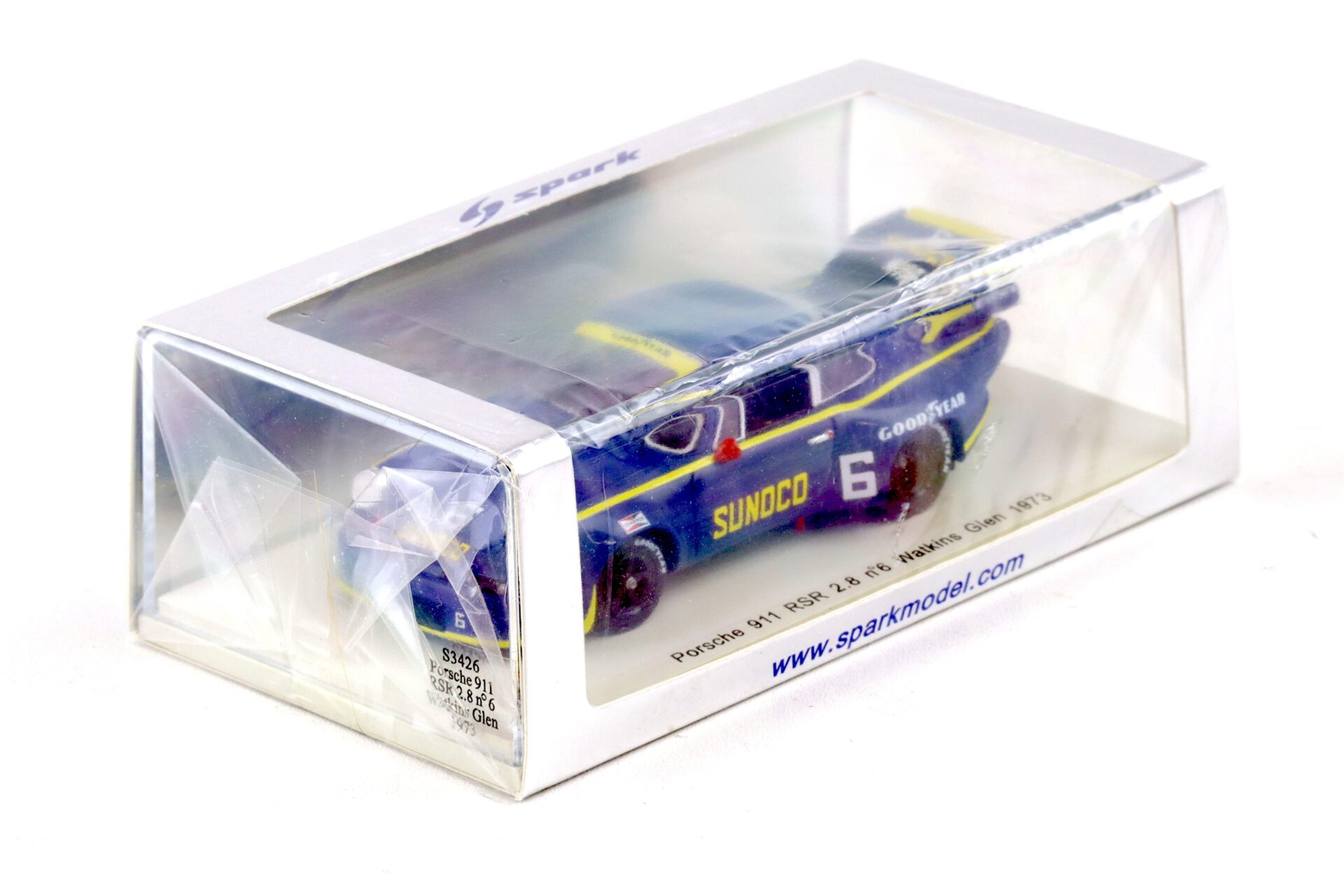 1:43 Spark Porsche 911 RSR 2.8 SUNOCO Holbert/Donohue #6 Watkins Glen 1973