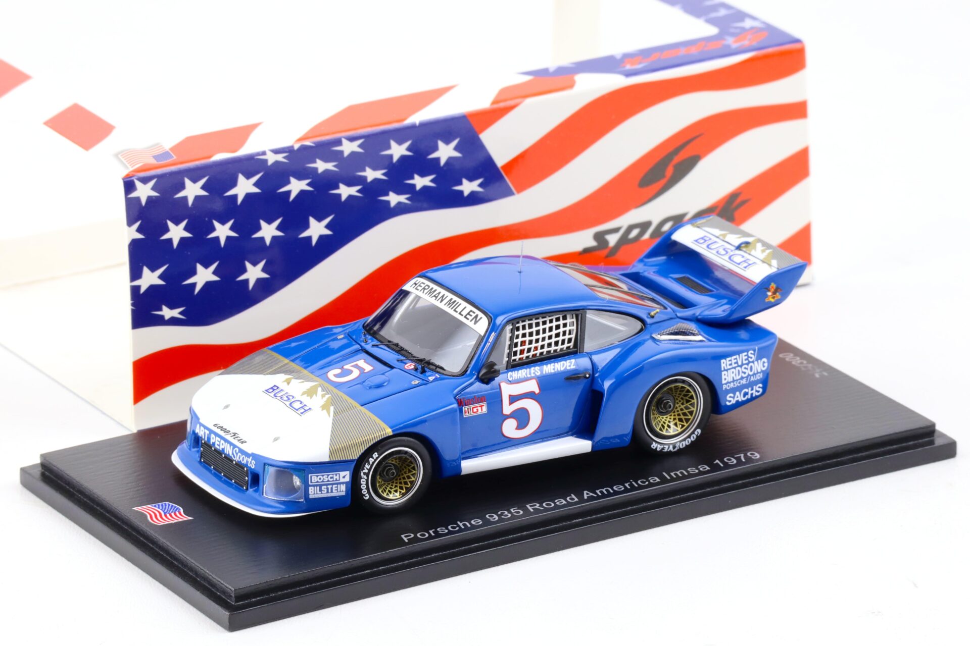 1:43 Spark Porsche 935 Road America IMSA 1979 Charles Mendez #5
