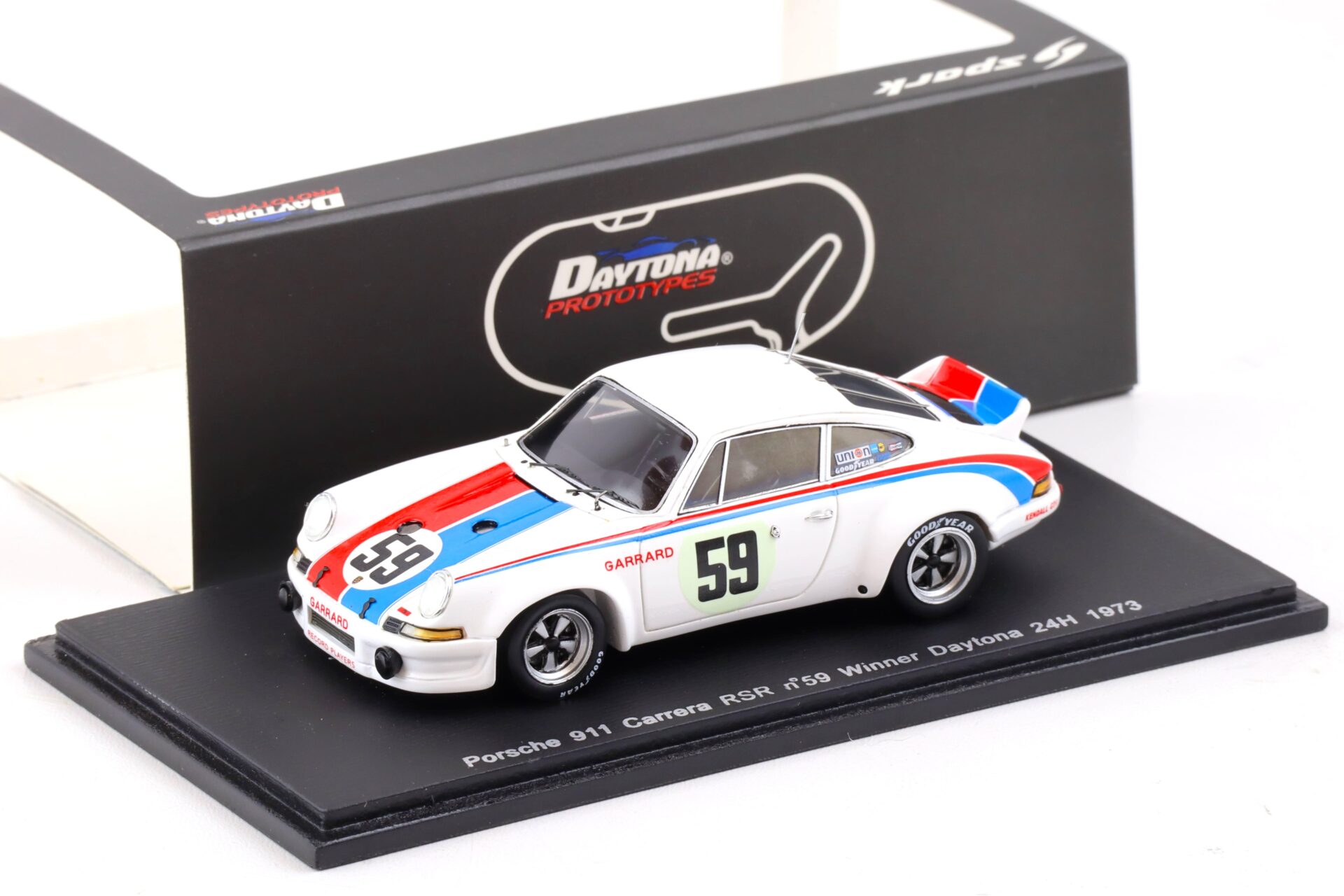 1:43 Spark Porsche 911 Carrera RSR #59 Winner Daytona 24h 1973 Gregg/ Haywood