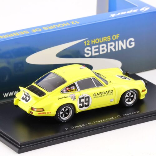 1:43 Spark Porsche 911 RSR Winner Sebring 1973 Gregg/ Haywood/ Helmick #59