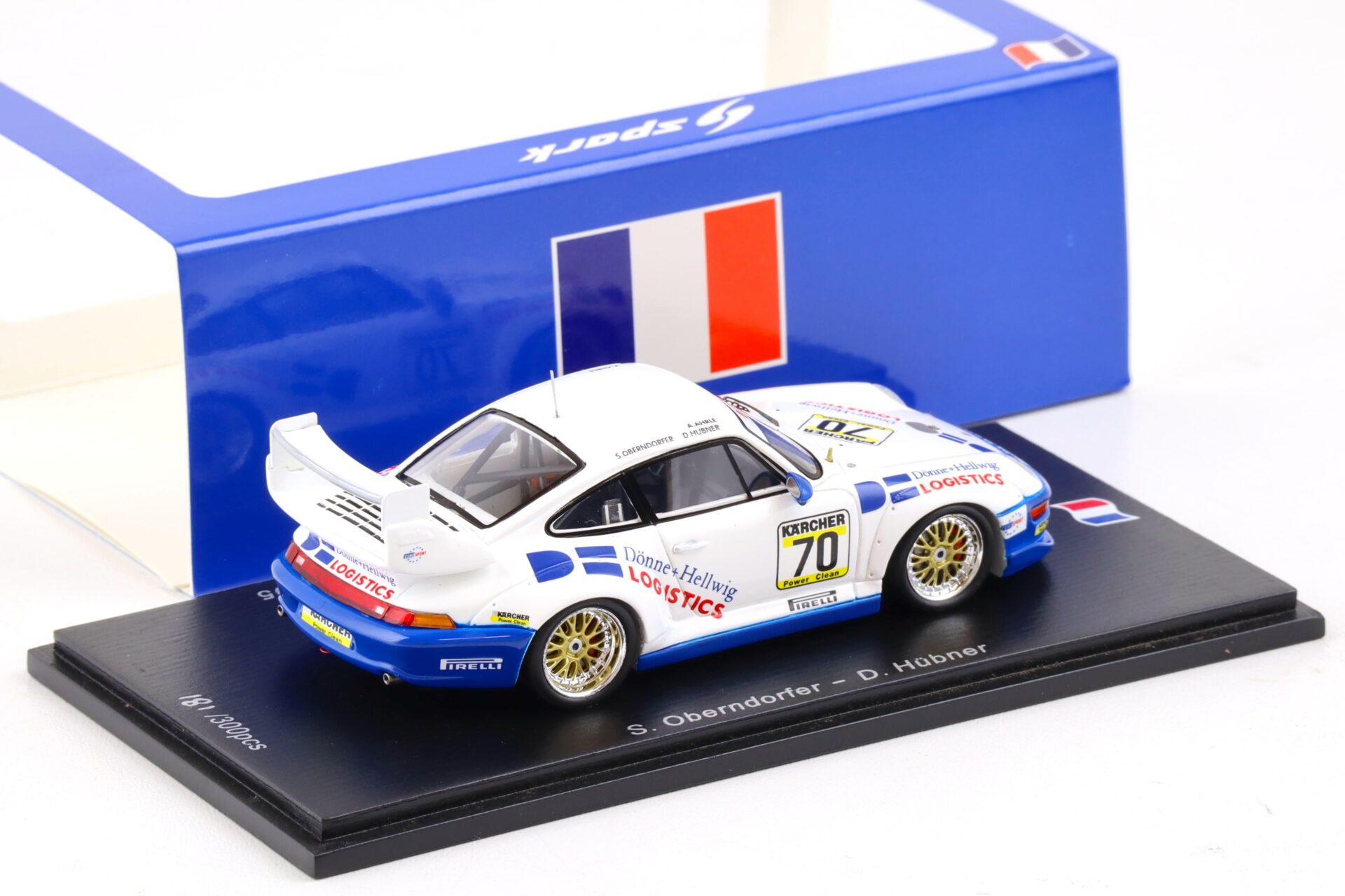 1:43 Spark Porsche 911 (993) GT2 Winner 1000km Paris 1995 Oberndorfer/ Hübner #70