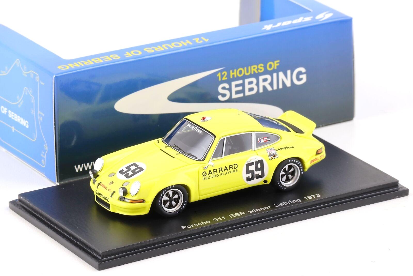 1:43 Spark Porsche 911 RSR Winner Sebring 1973 Gregg/ Haywood/ Helmick #59