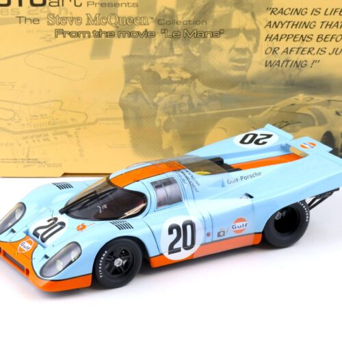 1:18 AUTOart Porsche 917K Steve McQueen 24h Le Mans #20 GULF blue 80030
