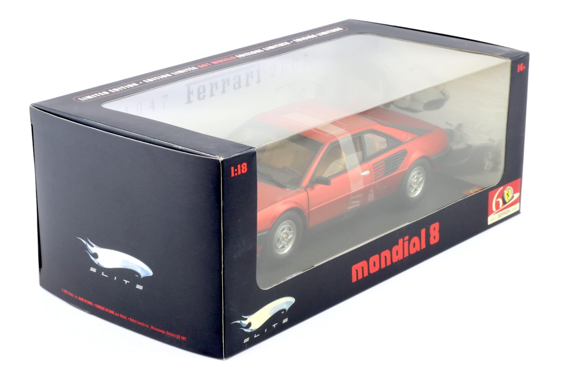 1:18 Hot Wheels Elite Ferrari Mondial 8 cherry red *60 YEARS EDITION*