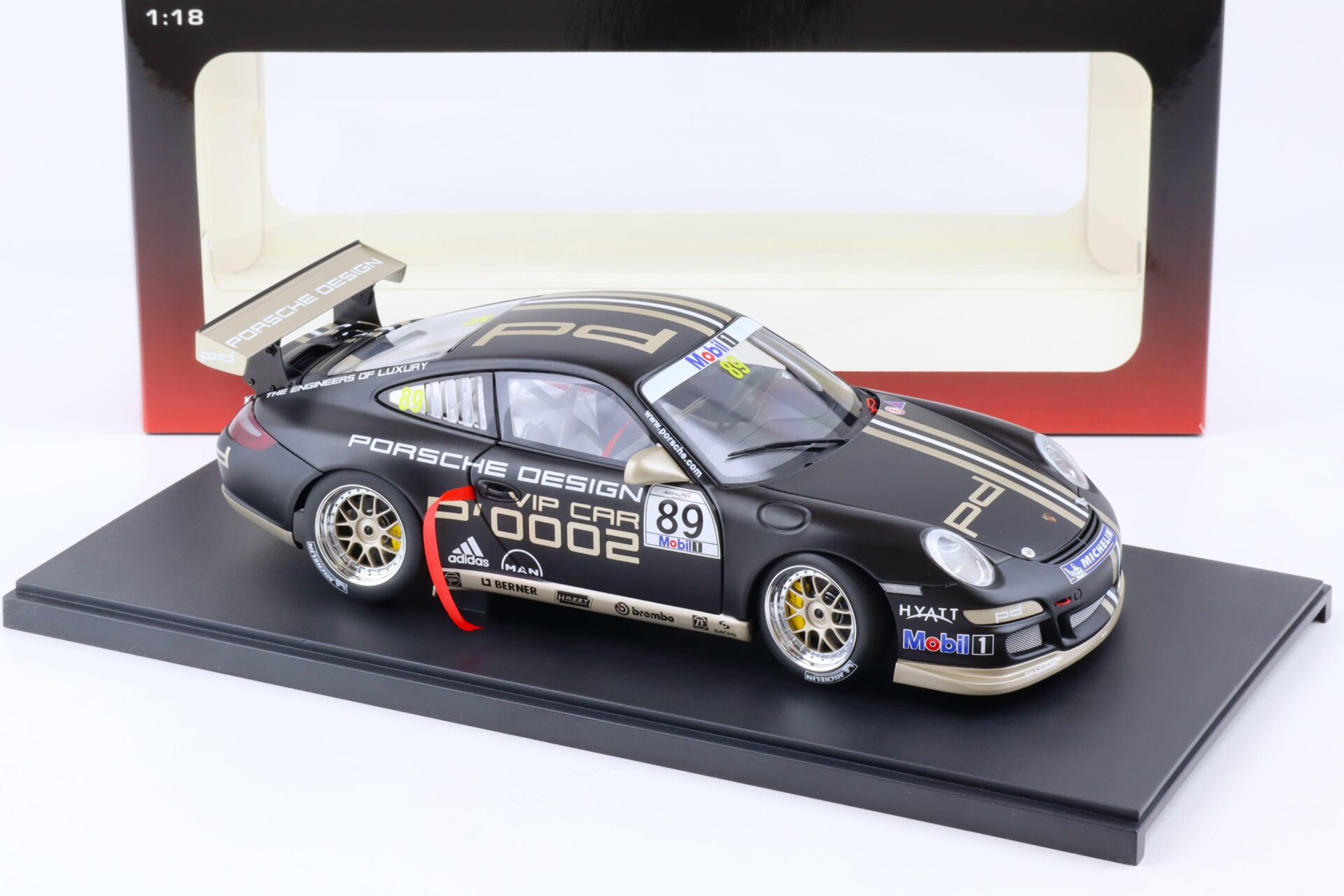 1:18 AUTOart Porsche 911 (997) GT3 CUP 2007 black #89 VIP CAR 80781