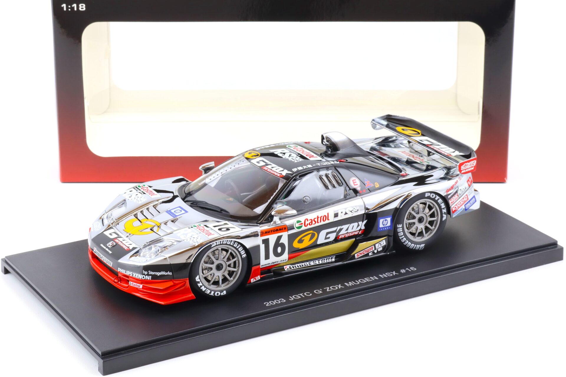 1:18 AUTOart Honda NSX JGTC 2003 G ZOX MUGEN NSX #16 black/ chrome 80397