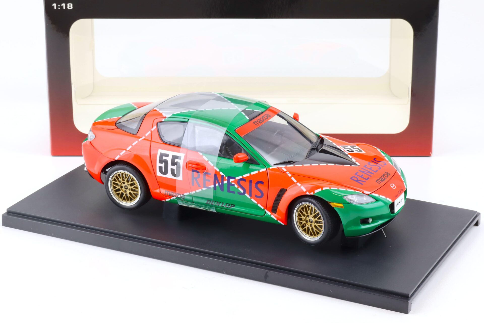 1:18 AUTOart Mazda RX-8 LM Version Limited Edition #55 green/ orange 80443