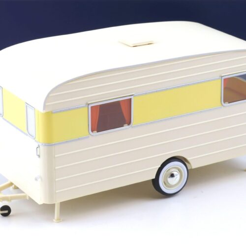 1:18 Norev Wohnwagen Caravan Digue Panoramic 14 beige/ yellow 1960