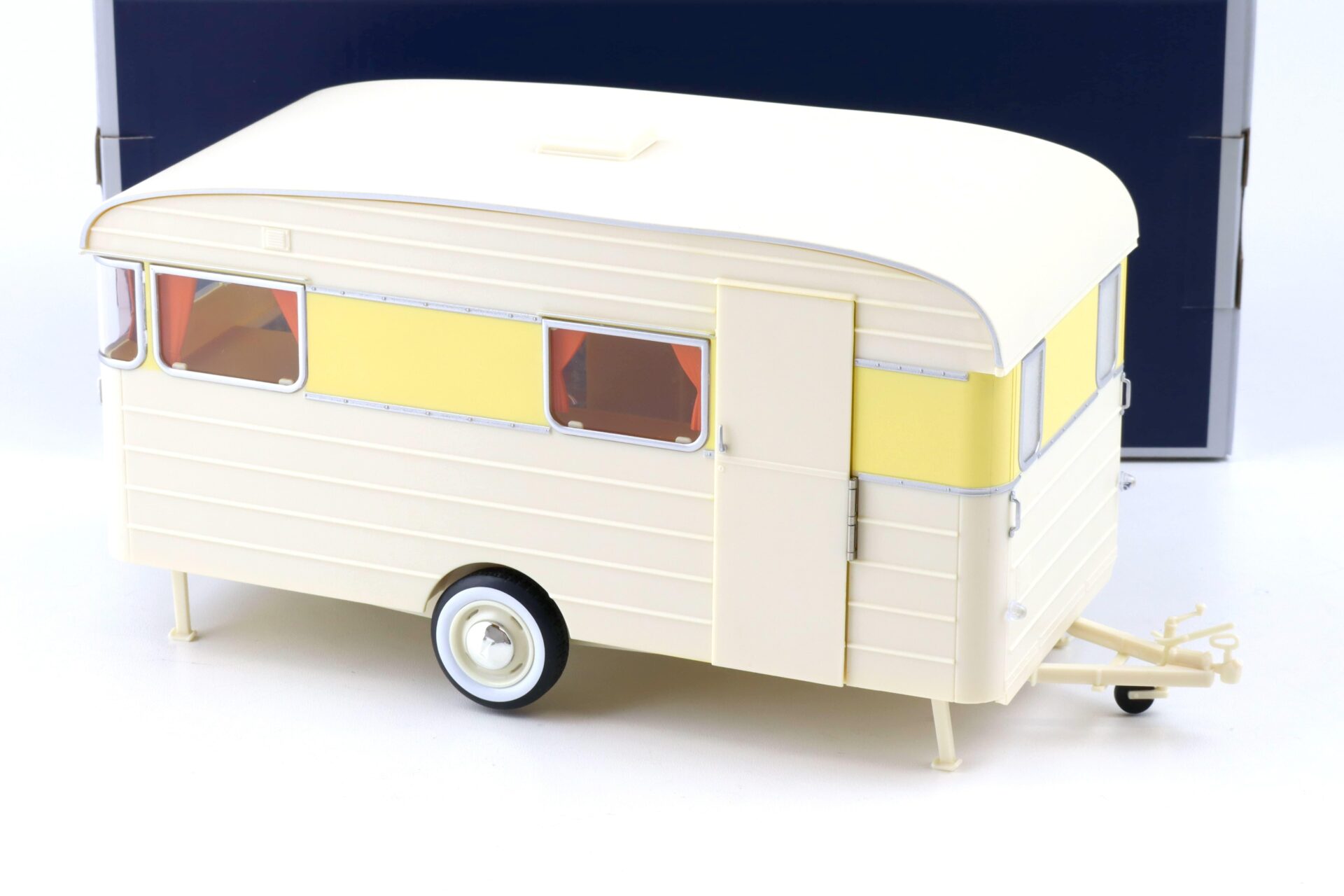 1:18 Norev Wohnwagen Caravan Digue Panoramic 14 beige/ yellow 1960