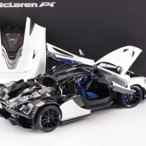 1:18 AUTOart Signature McLaren P1 (2013) matt white/ blue accents 76024
