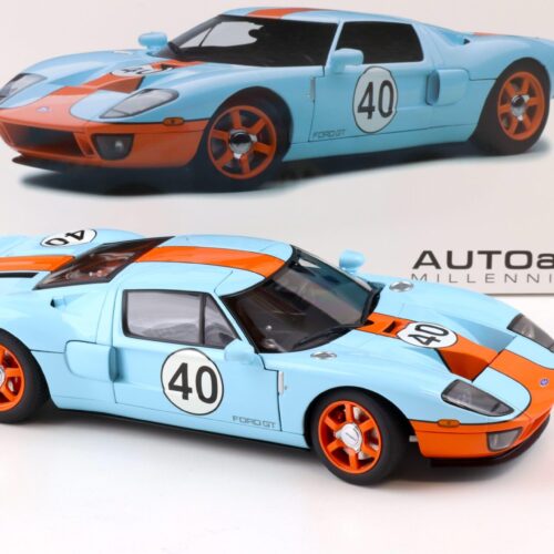 1:18 AUTOart Ford GT 2004 blue/ orange stripes #40 GULF Livery