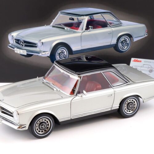 1:18 Schuco Mercedes 280 SL Pagode W113 Cabriolet silver/ black Hardtop