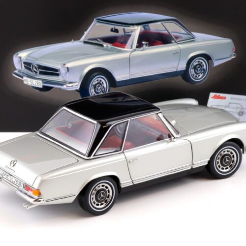 1:18 Schuco Mercedes 280 SL Pagode W113 Cabriolet silver/ black Hardtop