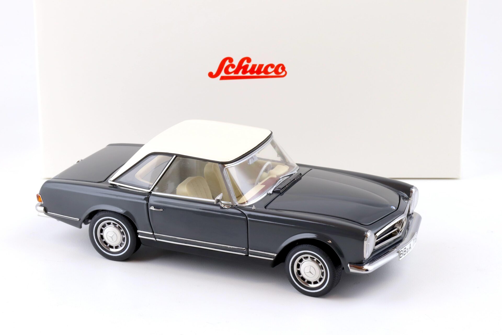 1:18 Schuco Mercedes 280 SL Pagode W113 Cabriolet dark grey 1963