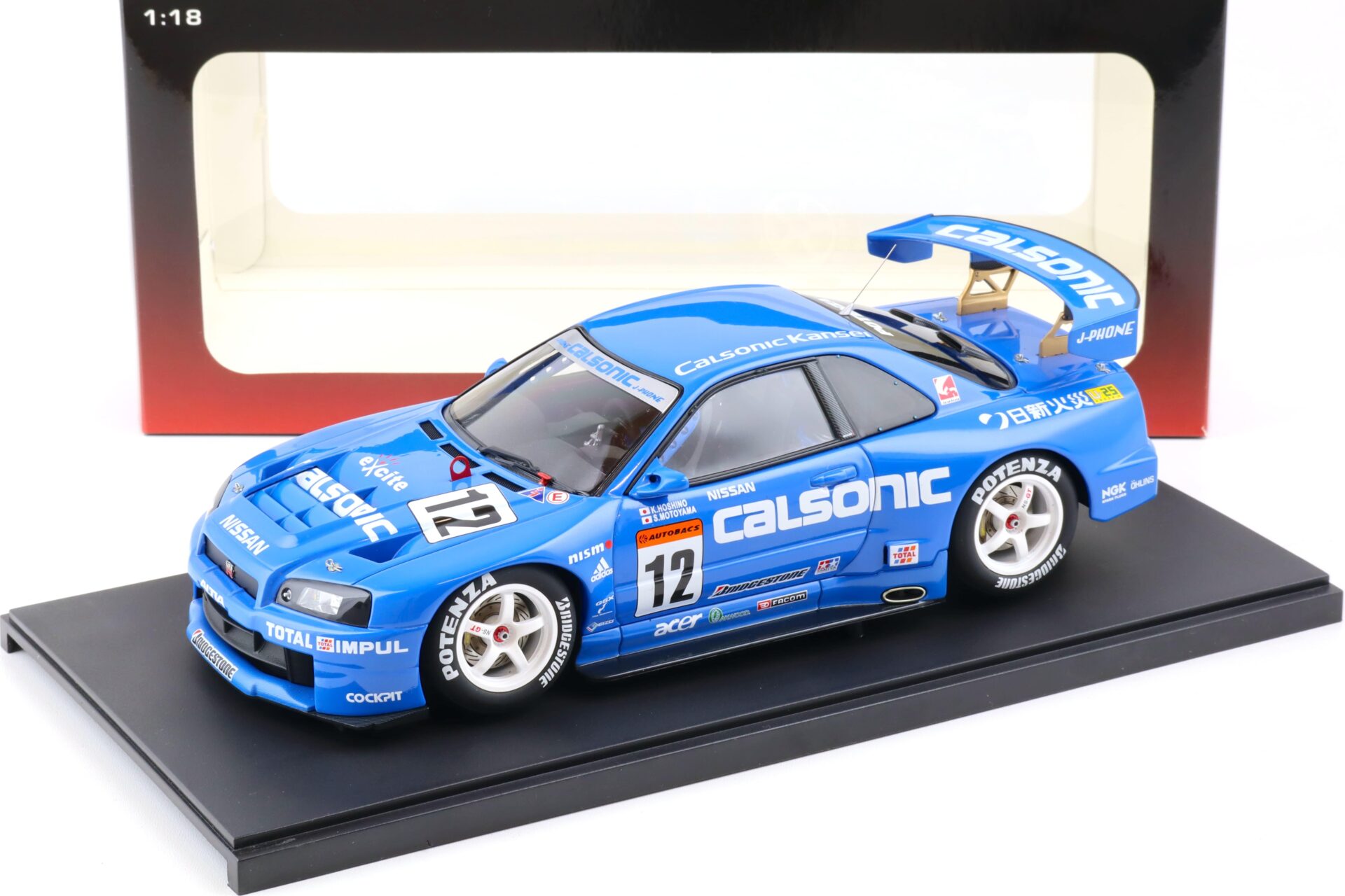 1:18 AUTOart Nissan Skyline R34 JGTC 2001 Calsonic #12 Hoshino/ Motoyama 80176