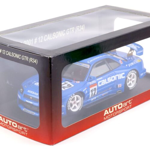 1:18 AUTOart Nissan Skyline R34 JGTC 2001 Calsonic #12 Hoshino/ Motoyama 80176