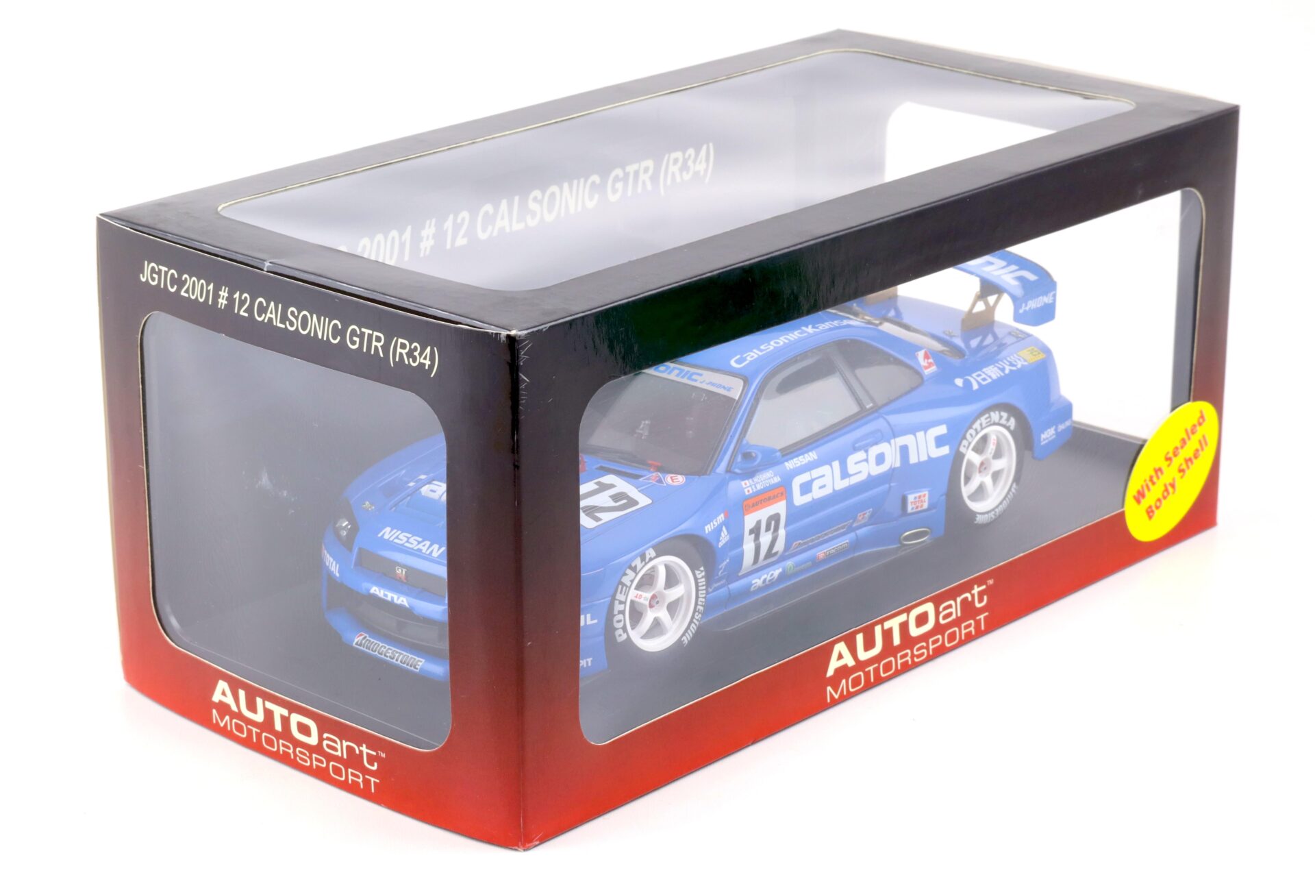 1:18 AUTOart Nissan Skyline R34 JGTC 2001 Calsonic #12 Hoshino/ Motoyama 80176