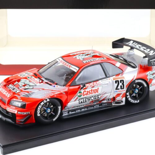 1:18 AUTOart Nissan Skyline R34 GT-R JGTC 2002 Castrol Pitwork #23 red 80278