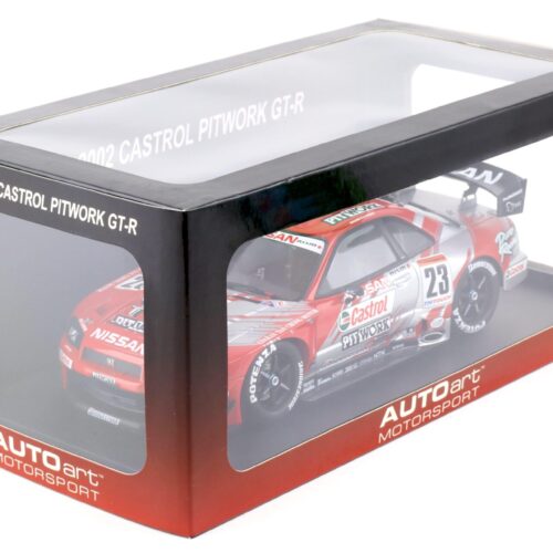 1:18 AUTOart Nissan Skyline R34 GT-R JGTC 2002 Castrol Pitwork #23 red 80278